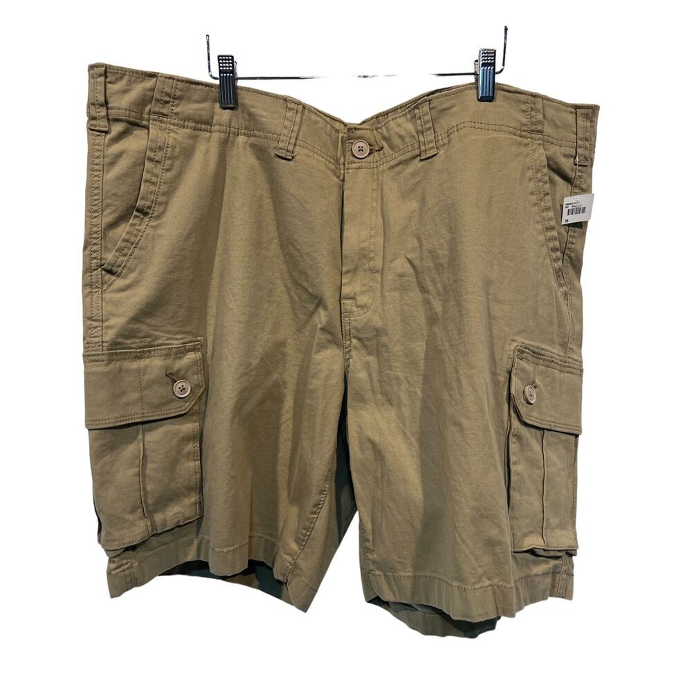 Sonoma Cargo Shorts Men 48 Everyday Cotton Blend Inseam 9” Khaki NEW